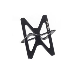 Cigar Holder Portable Stainless Steel Cross Foldable Display Stand with Leather Case Accessories Tools